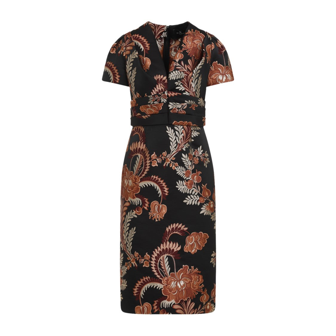 Etro Jacquard Black Polyester Long Dress
