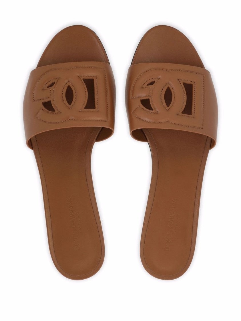 Dolce & Gabbana Brown Sandals With Cut-Out Design