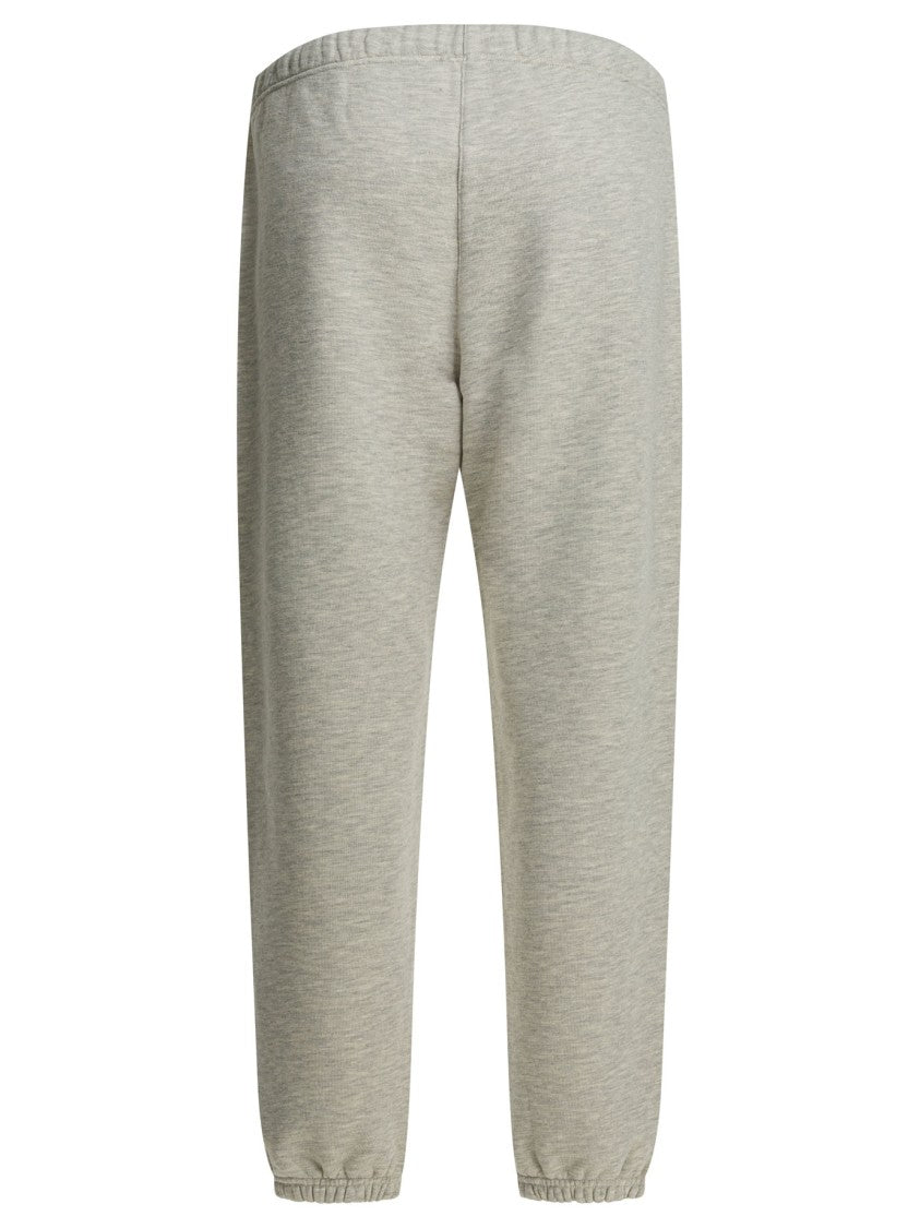 Autry Relaxed Fit Heathered Grey Trousers With Adjustable Waistband