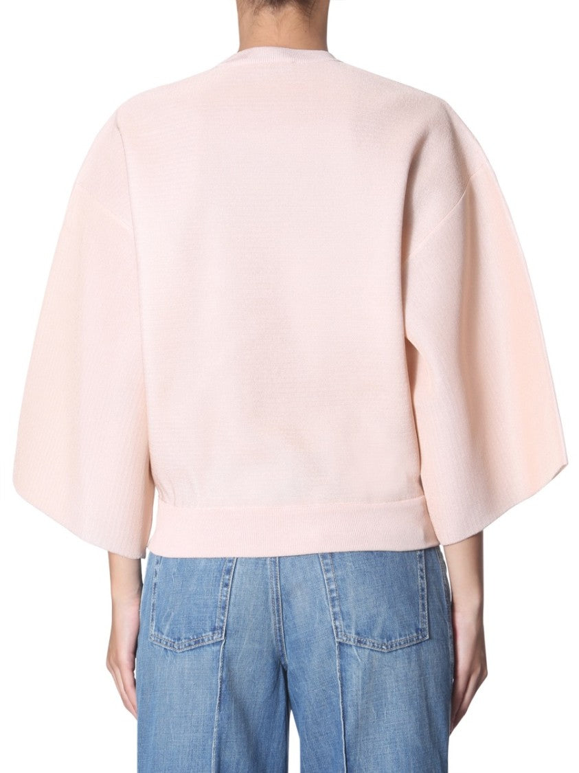 Givenchy Puffed Sleeve Top With Round Neckline