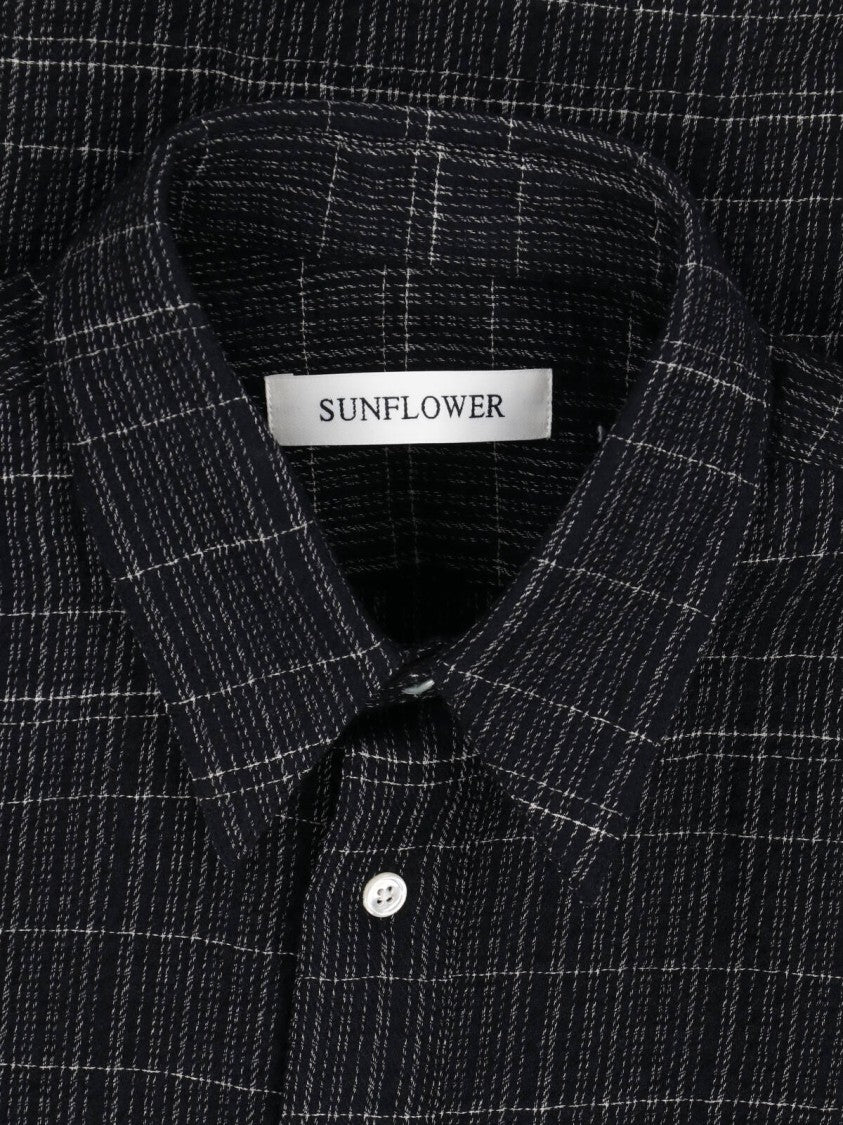 Sunflower Black Stable Checkered Wool-Blend Shirt