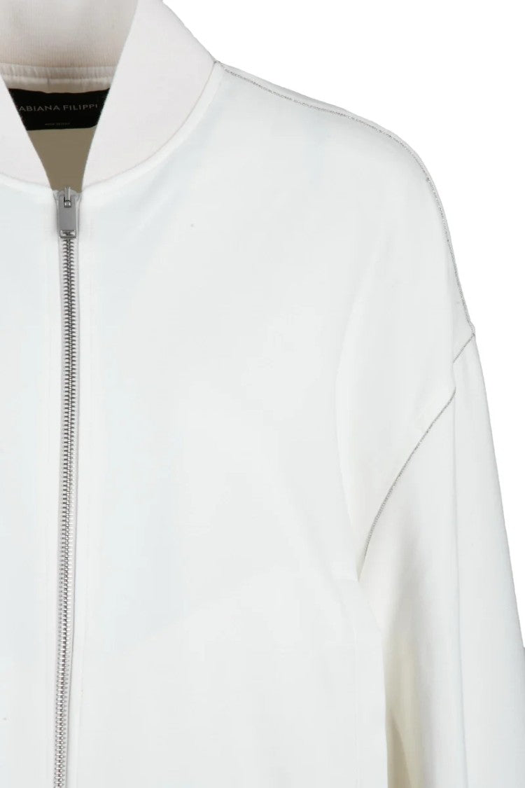 Fabiana Filippi Sweatshirt Jacket - White