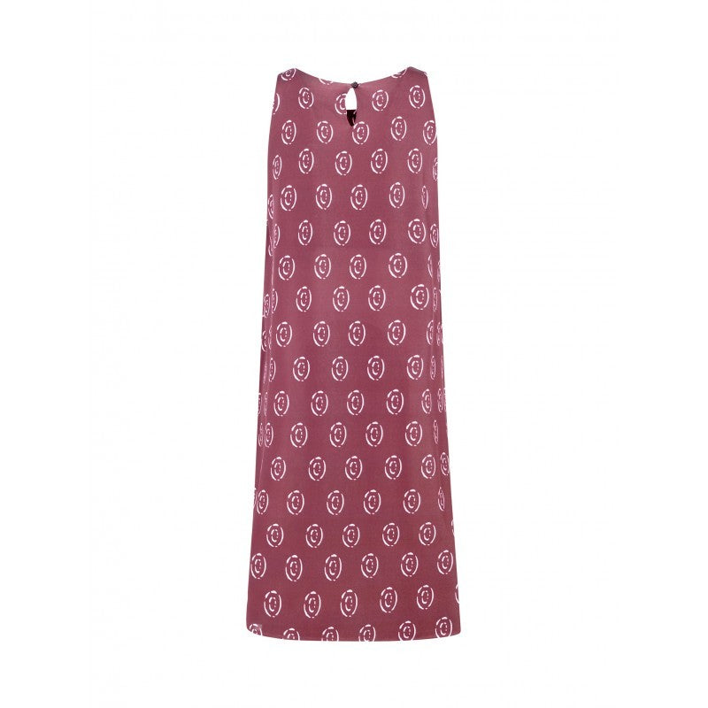 One Bordeaux Viscose Midi Dress