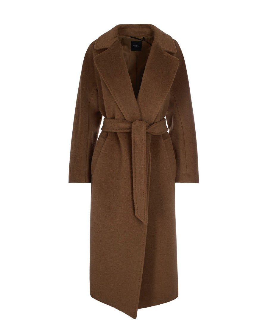 Max Mara Camel Long Wool And Alpaca Coat