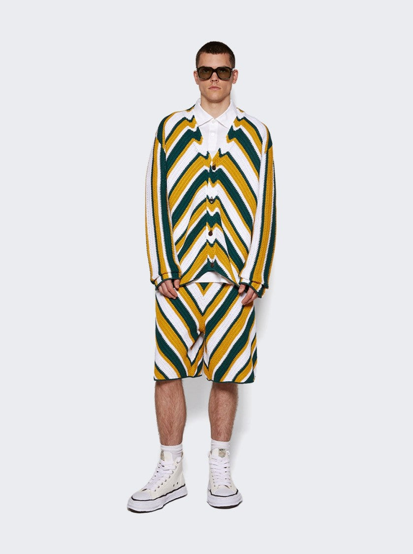 Marni Chevron Crochet Cardigan