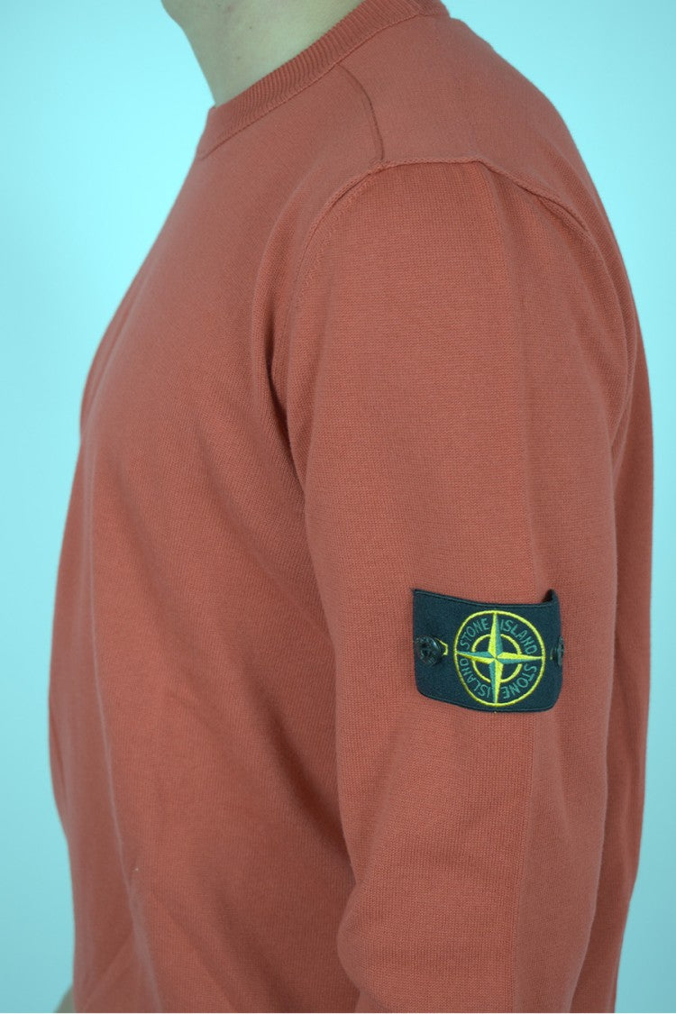 Stone Island Coral Sleeve Badge Crew-Neck Cotton Sweater