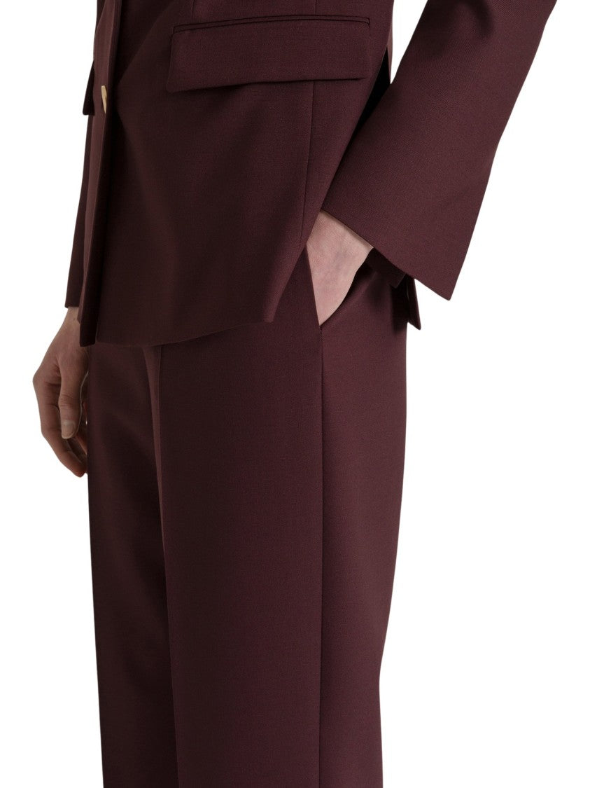 Alberta Ferretti Tailored Straight-Leg Trousers With Crease And High Waist