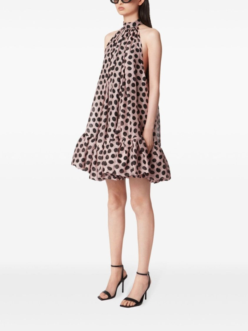 Nina Ricci Rose Pink Polka Dot Dress