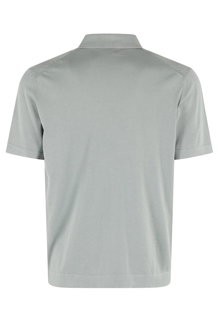 Drumohr Frosted Cotton Skipper Polo Shirt