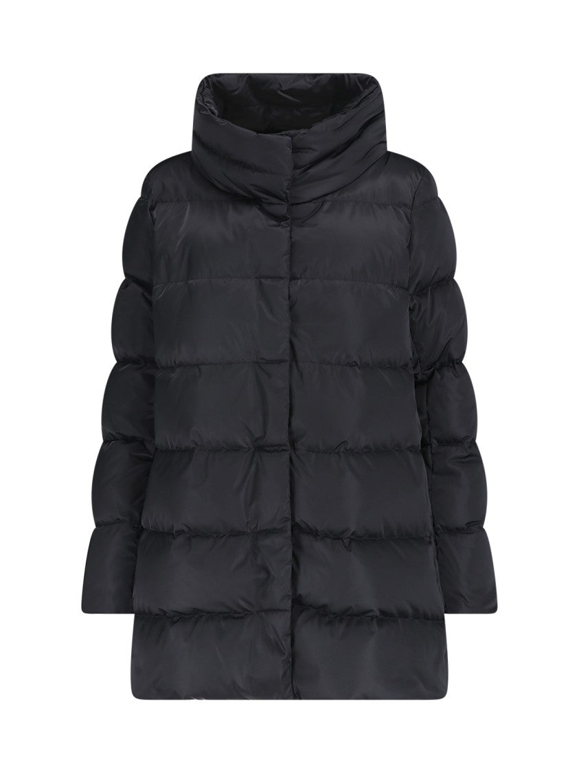 Herno Black Technical Fabric Down Jacket