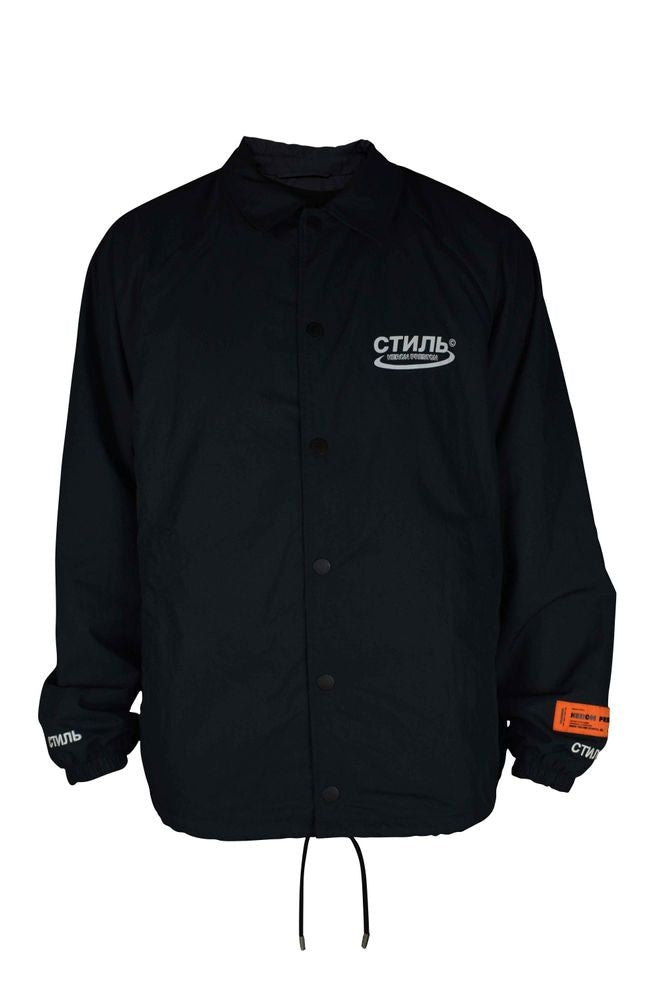 Heron Preston Casual Black Jacket With Integrated Hood