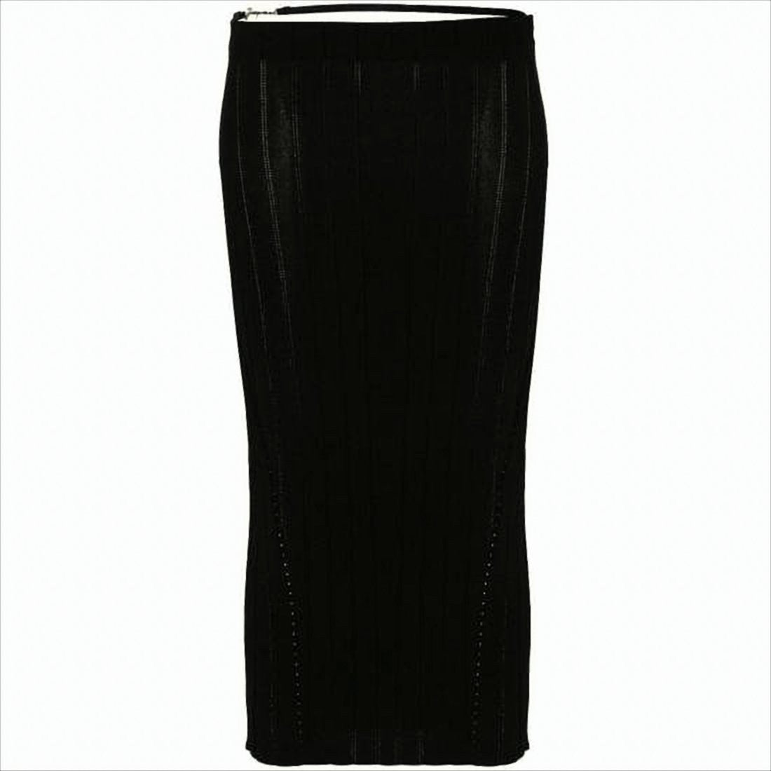 Jacquemus Midi Skirt With Fitted Silhouette And Vertical Ribbing