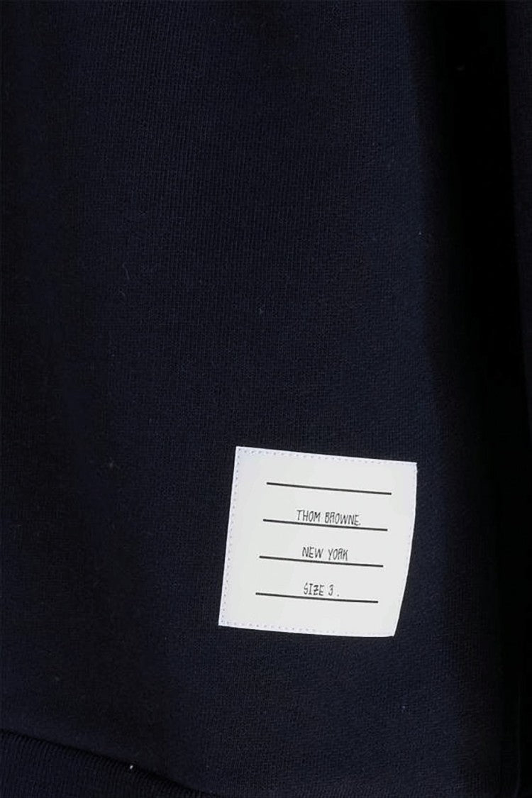 Thom Browne Long-Sleeve Black Shirt With Striped Detail