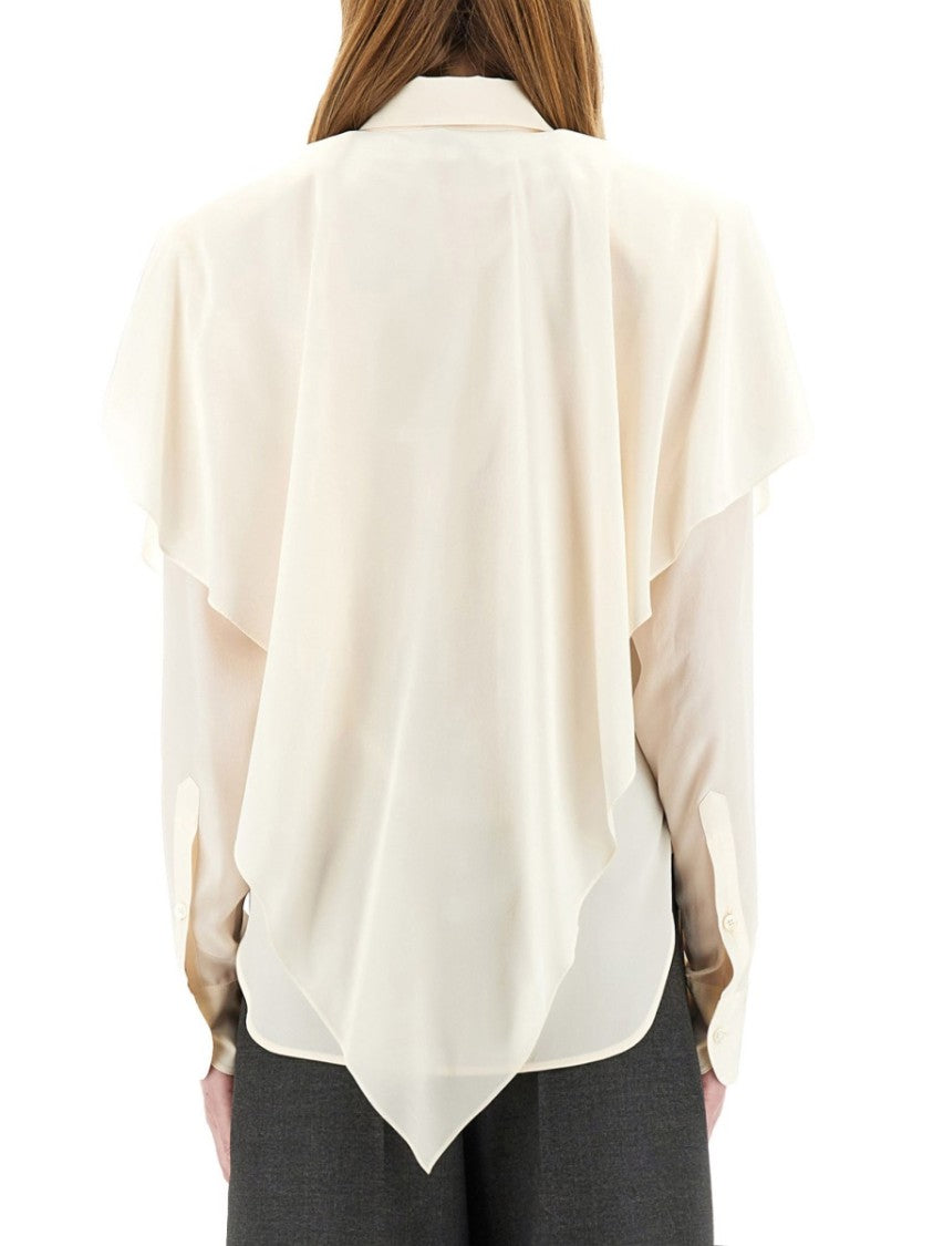 Stella Mccartney Semi-Transparent Shirt With Layered Panel