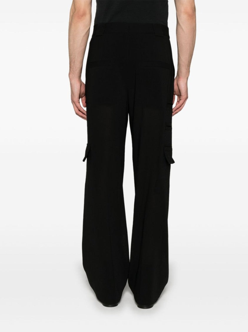 Namacheko Wide-Leg Tailored Pants With Concealed Fastening And Flap Pockets