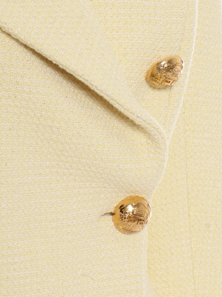 Elisabetta Franchi Tailored Beige Crop Jacket