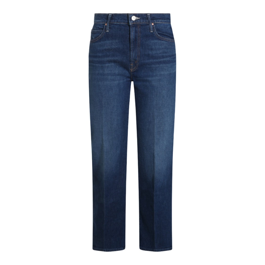 Mother Straight-Leg Denim Jeans With Mid-Rise Waist