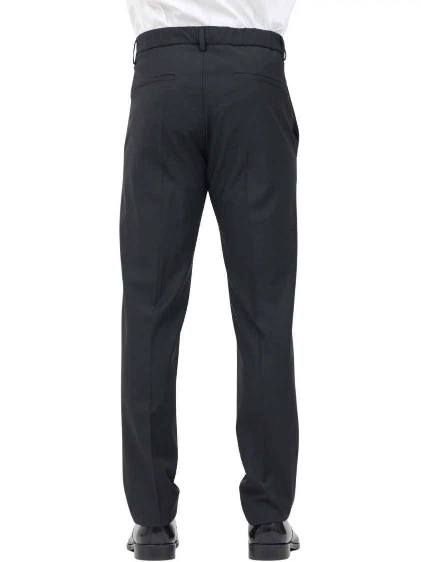 Patrizia Pepe Tailored Black Trousers With Flat Front And Side Pockets