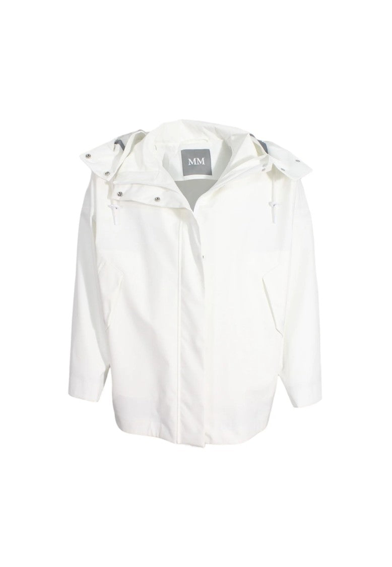 Max Mara White Loose-Fitting Jacket With High Collar