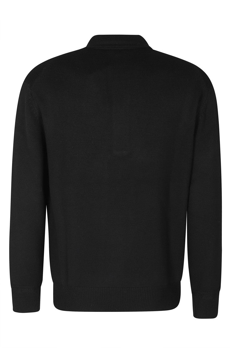 Paolo Pecora Black Double-Faced Extra-Fine Merino Wool Polo Shirt