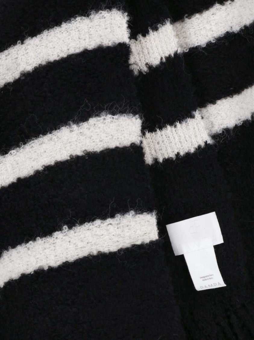 Pampa The Brand Black Alpaca Wool Fringed Cape
