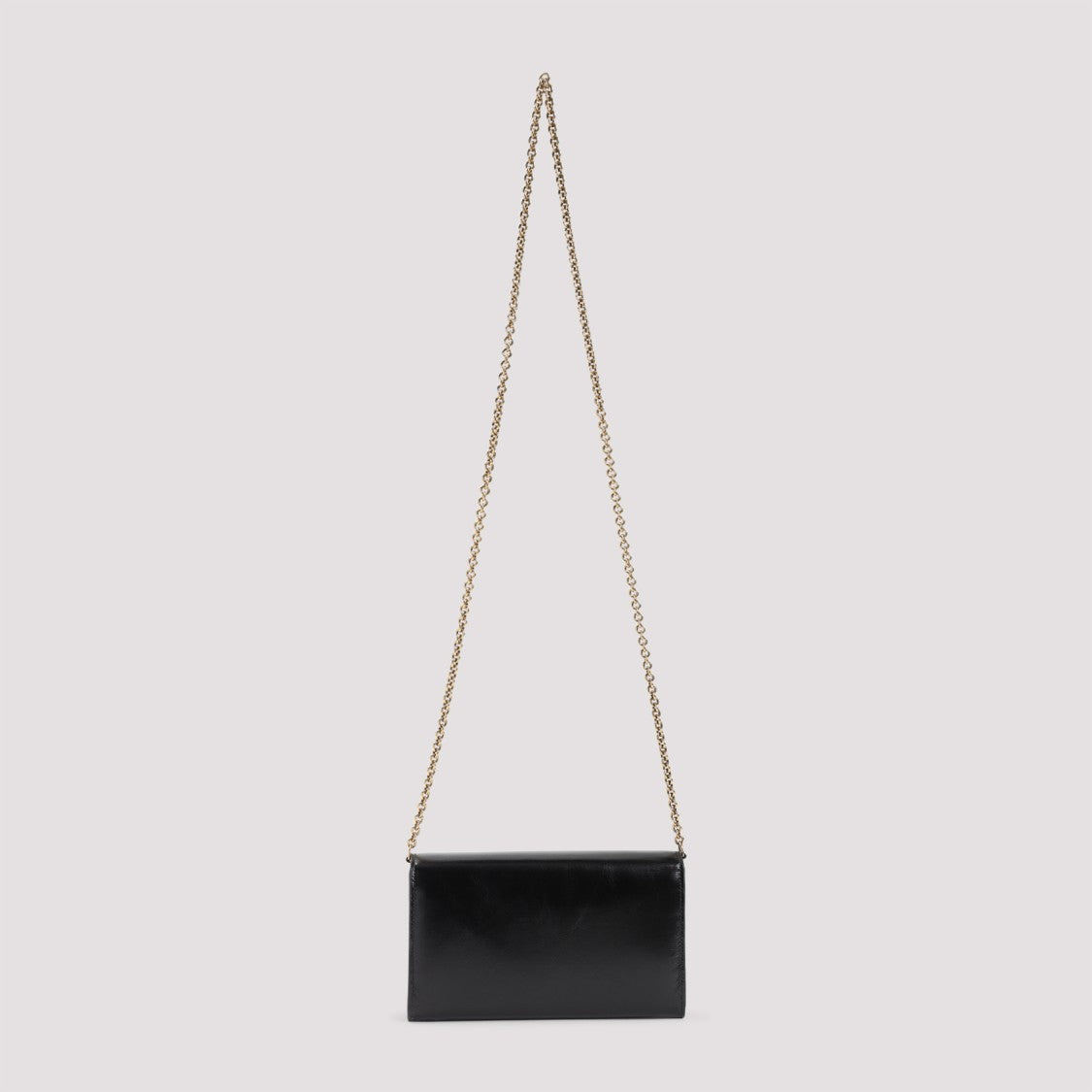 Chloé Black Calf Leather Iconic Chain Wallet