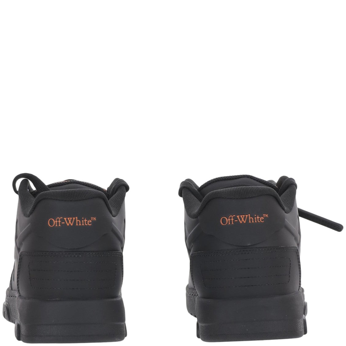 Off-White Black/Orange Out Of Office Arrows Mesh Fabric Low-Top Sneakers