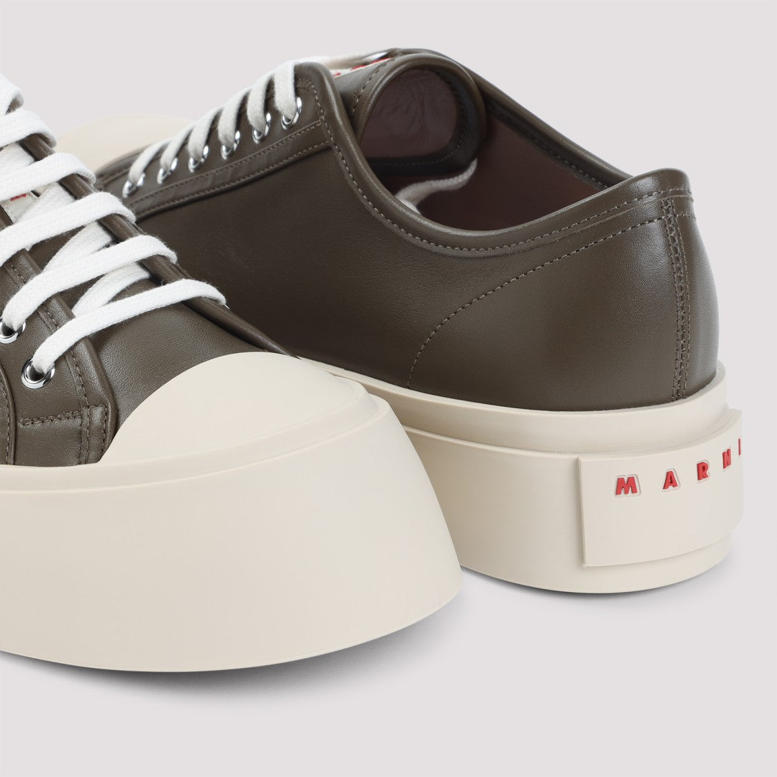 Marni Pablo Green Calf Leather Sneakers