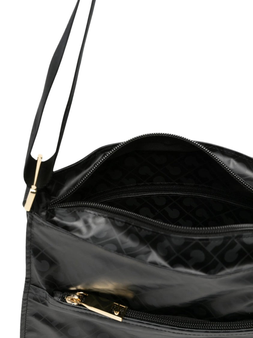 Gherardini Small Crossbody Satchel With Monogram Print And Gold-Tone Hardware