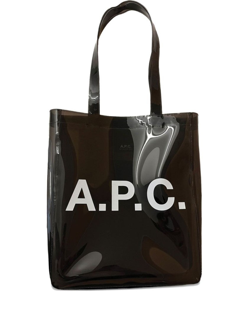 A.P.C. Transparent Tote Bag With Bold Logo