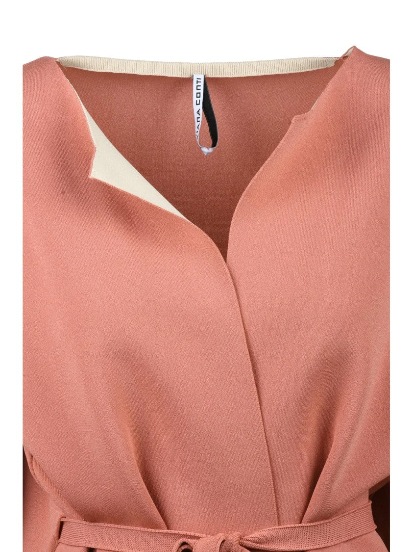 Liviana Conti Long Cardigan - Dusty Rose