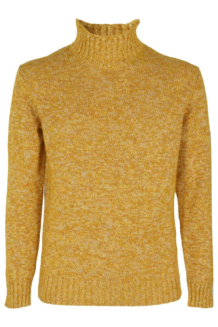 Kangra High-Collar Knit Pullover With Ribbed Detailing