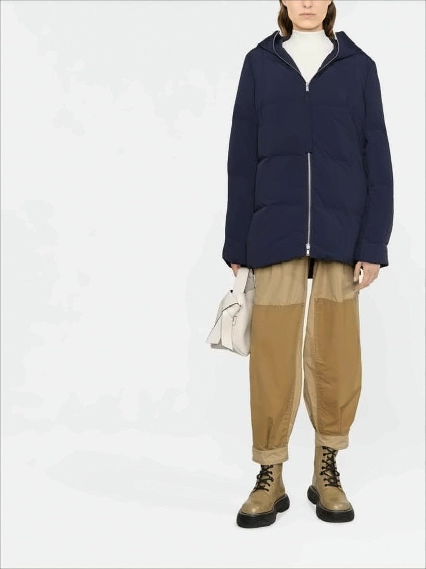 Jil Sander Boxy Oversized Quilted Padded Jacket With High Collar