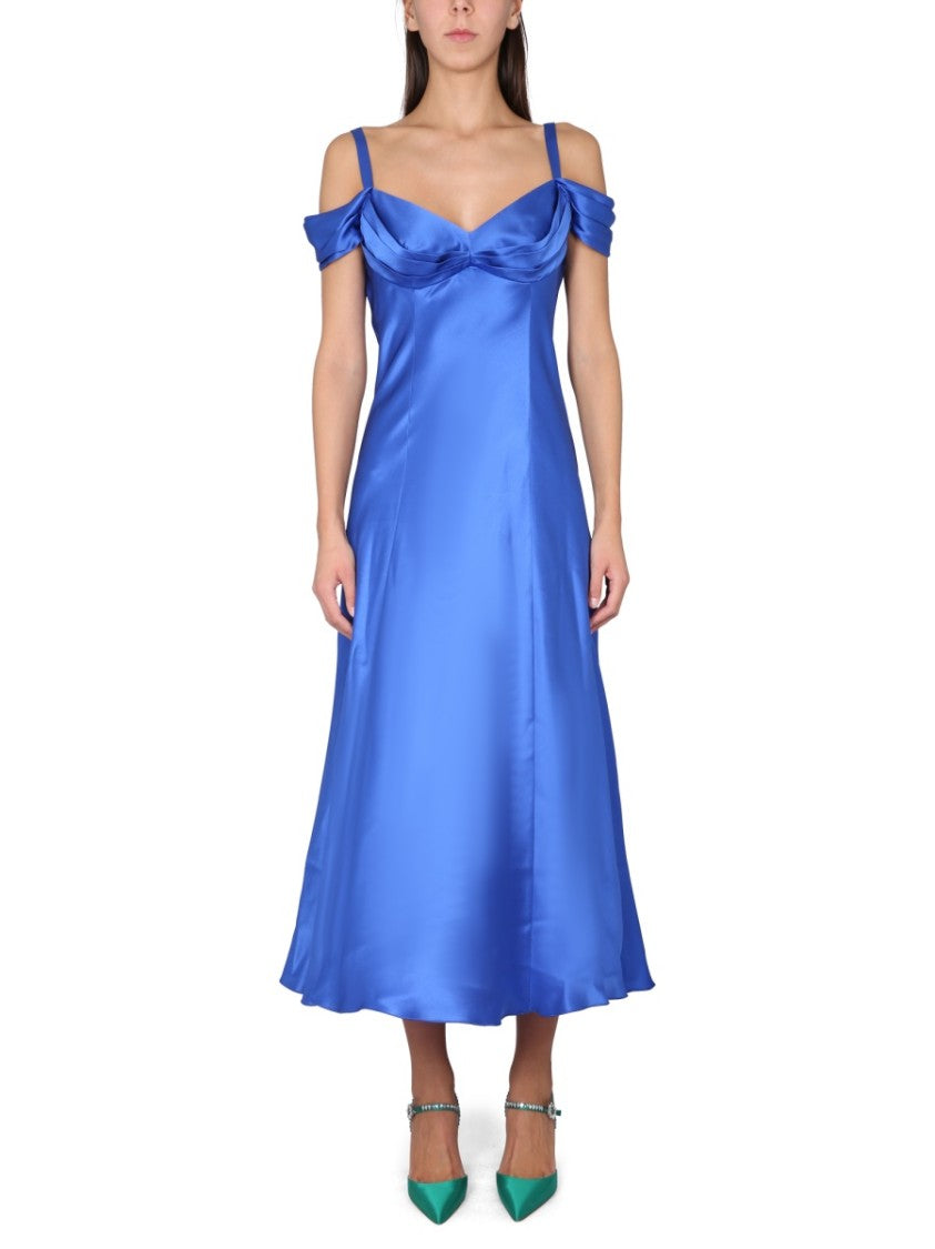 alberta ferretti off the shoulder dress Alberta Ferretti 2020 Off-the-Shoulder Dress