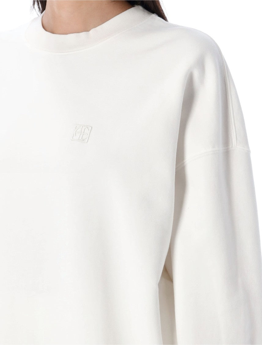 Anine Bing Miles Monogram Fleece Sweatshirt