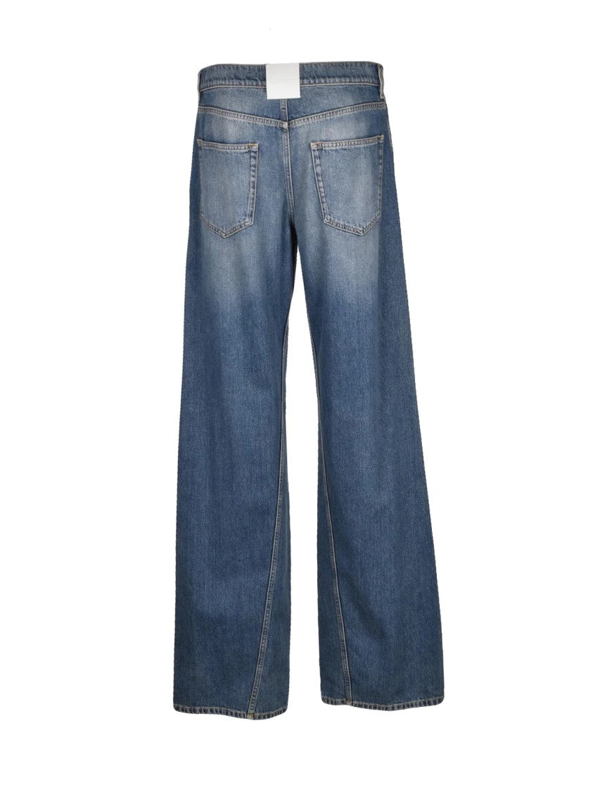Lanvin Denim Wide-Leg Cotton Jeans