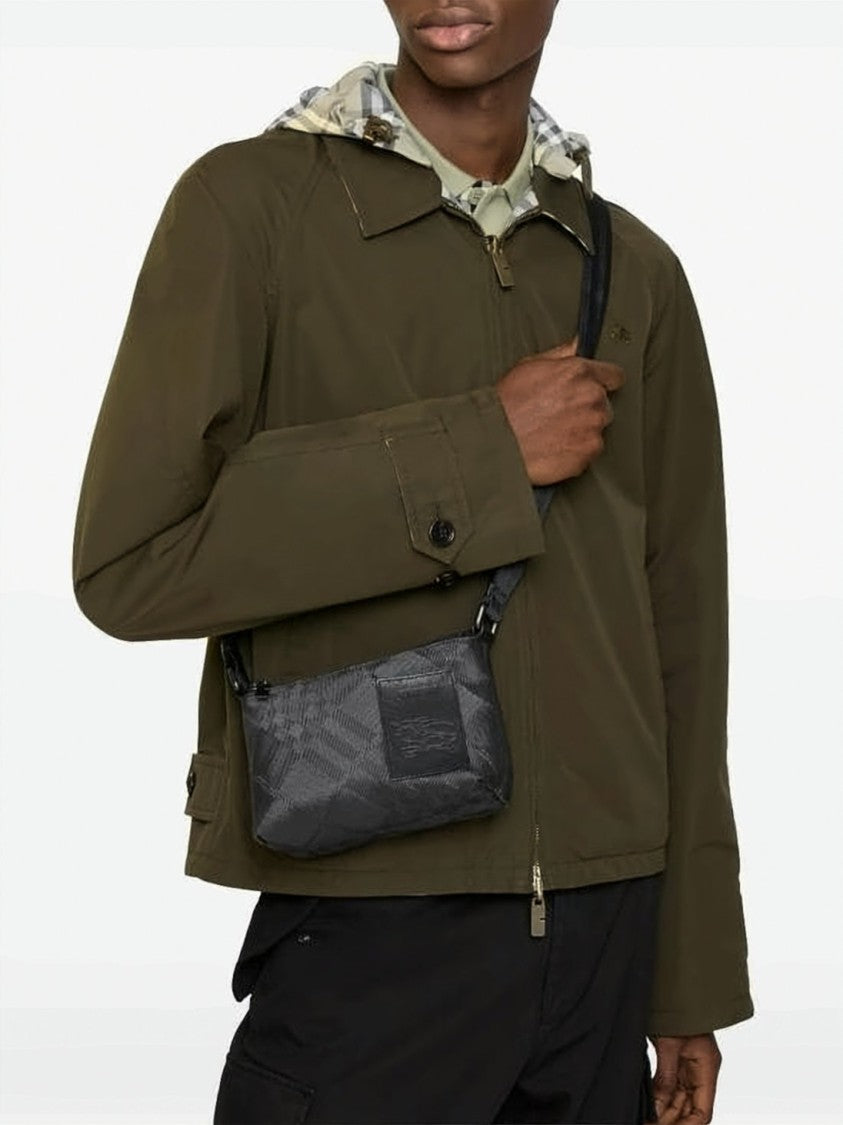 Burberry Rectangular Shoulder Bag With Embossed Logo