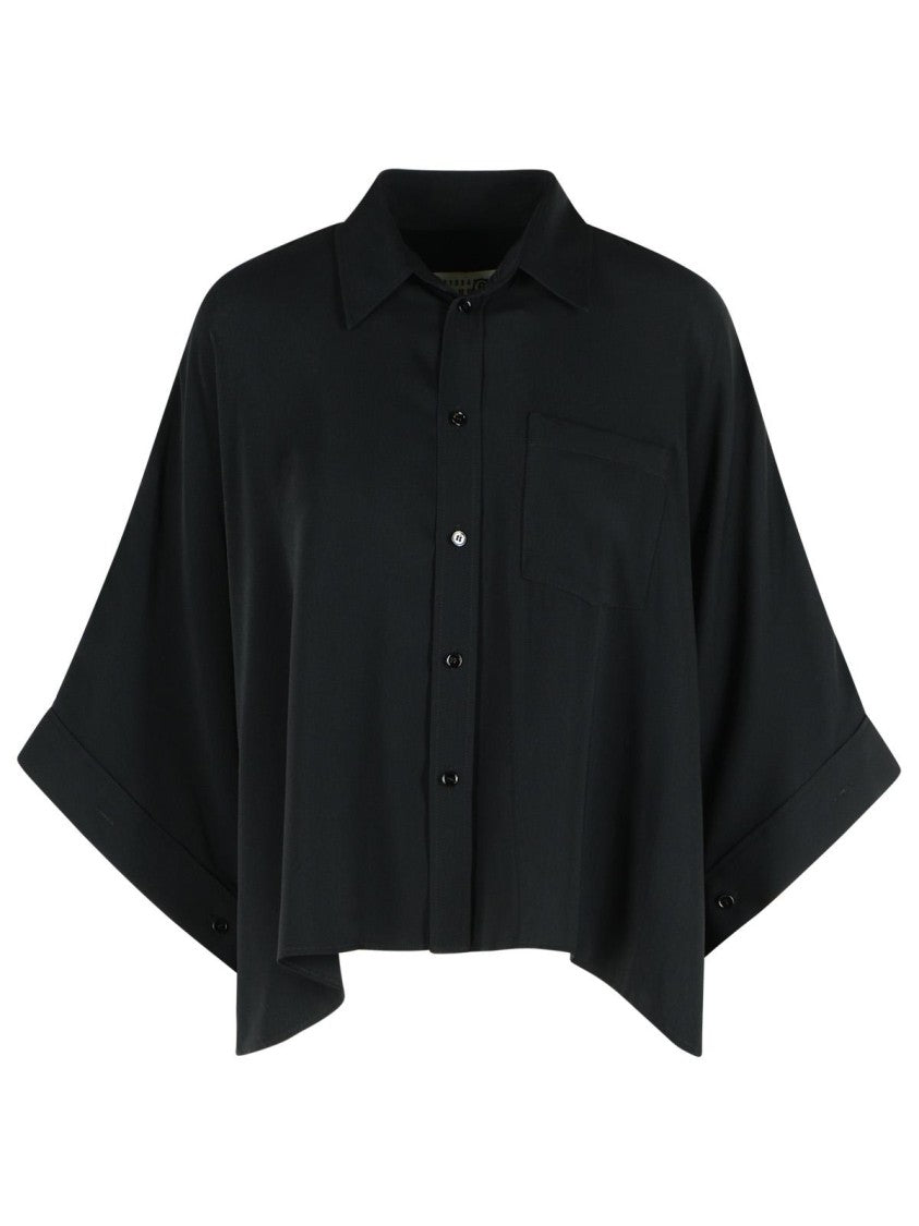 Mm6 By Maison Margiela Black Polyester Cape