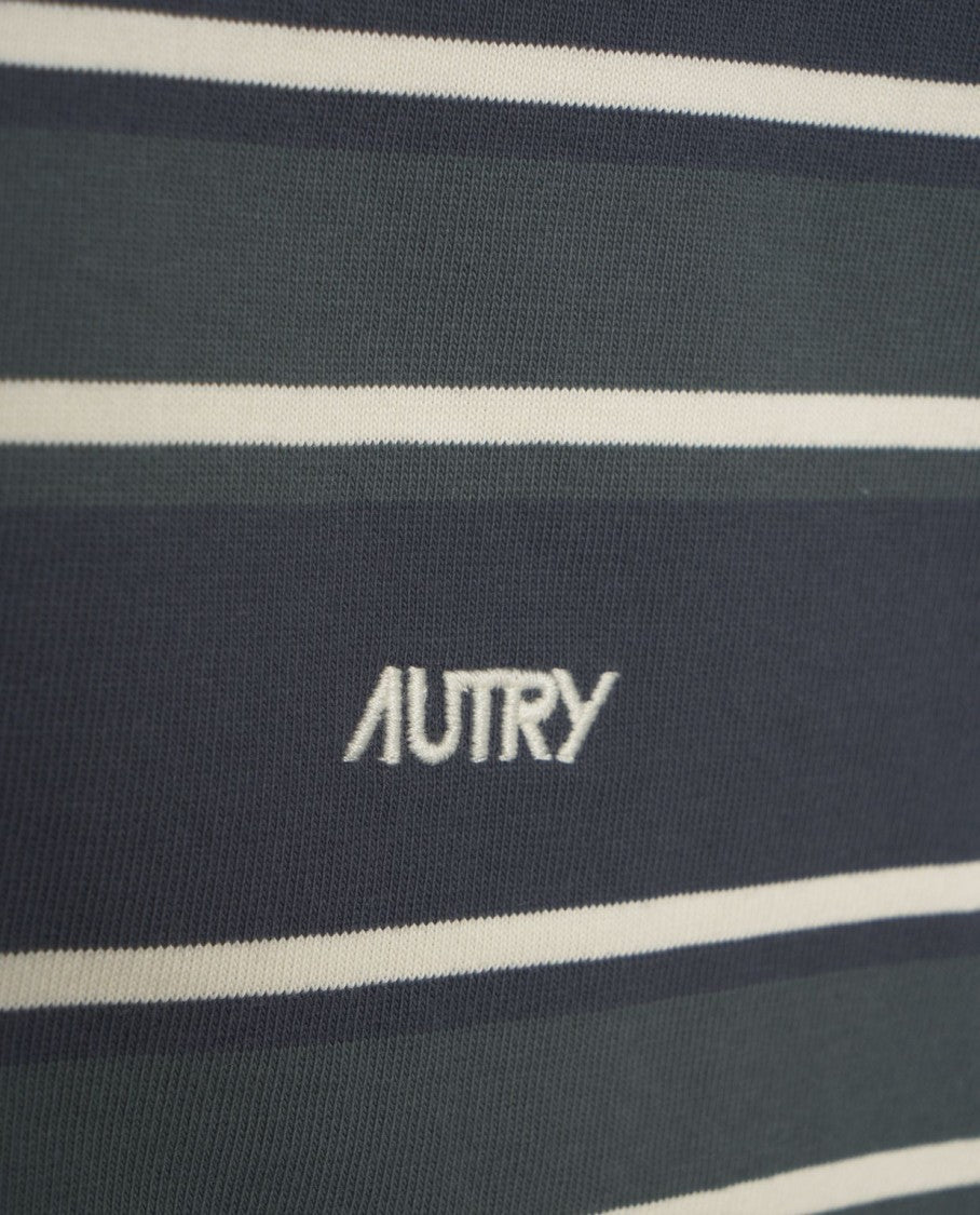 Autry Classic Striped Polo With Traditional Collar