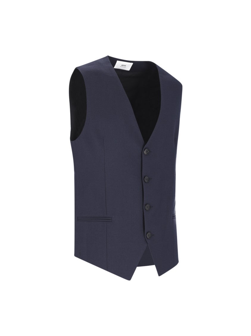 Ami V-Neck Sleeveless Vest