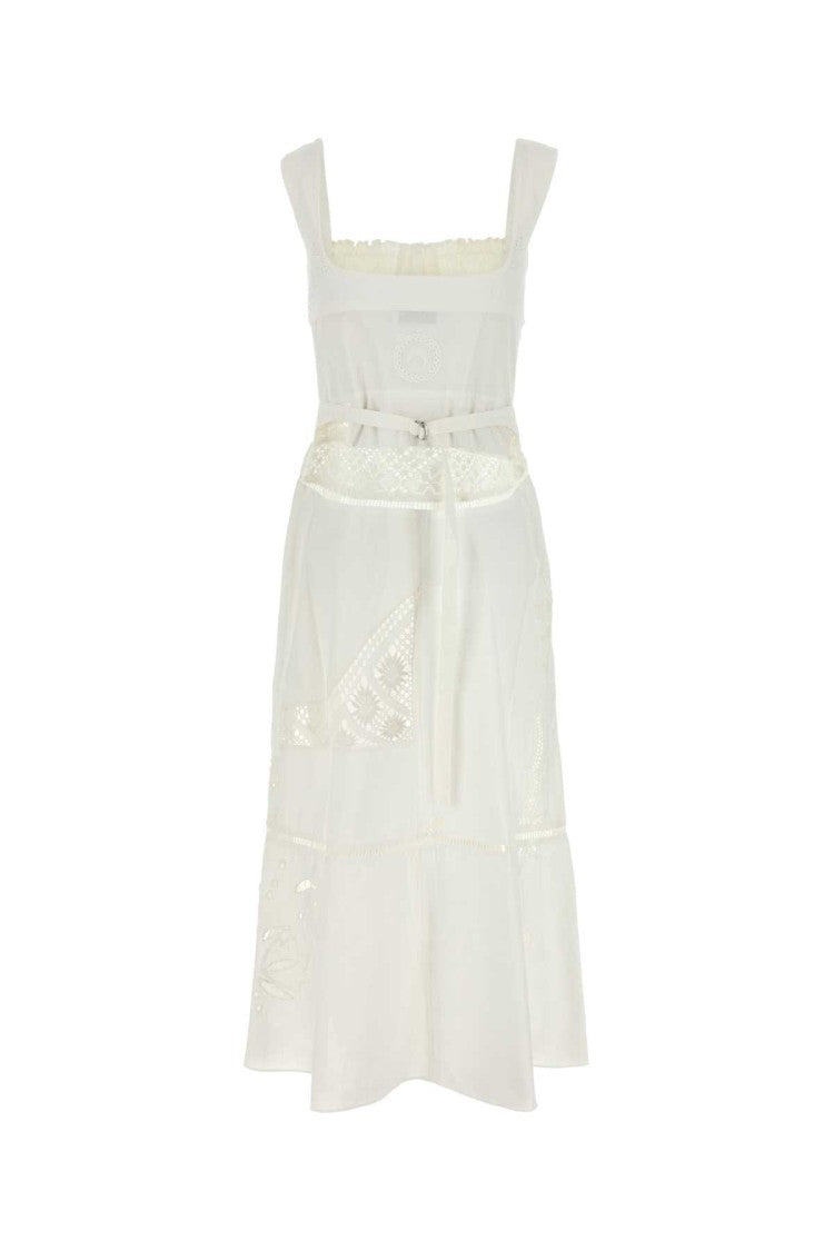 Marine Serre White Cotton Dress