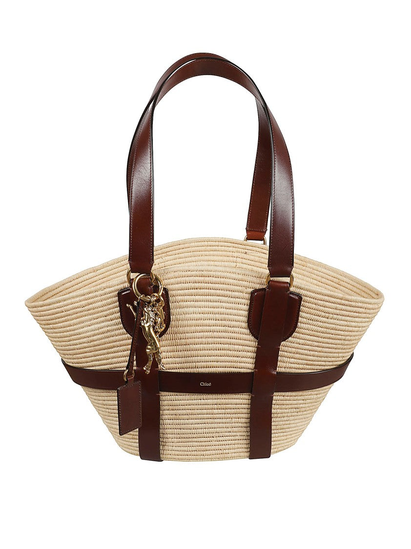 Chloé Structured Tote Bag With Contrast Leather Straps