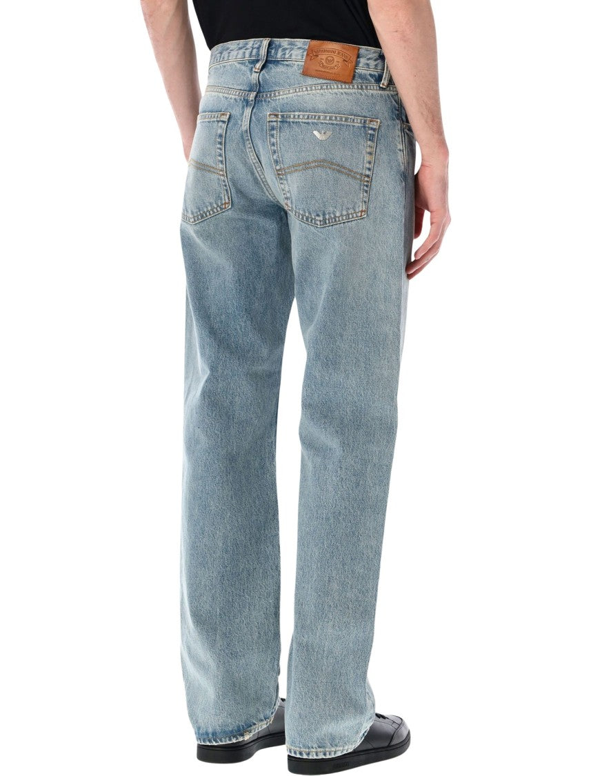 Emporio Armani Straight Leg Relaxed Fit Jeans