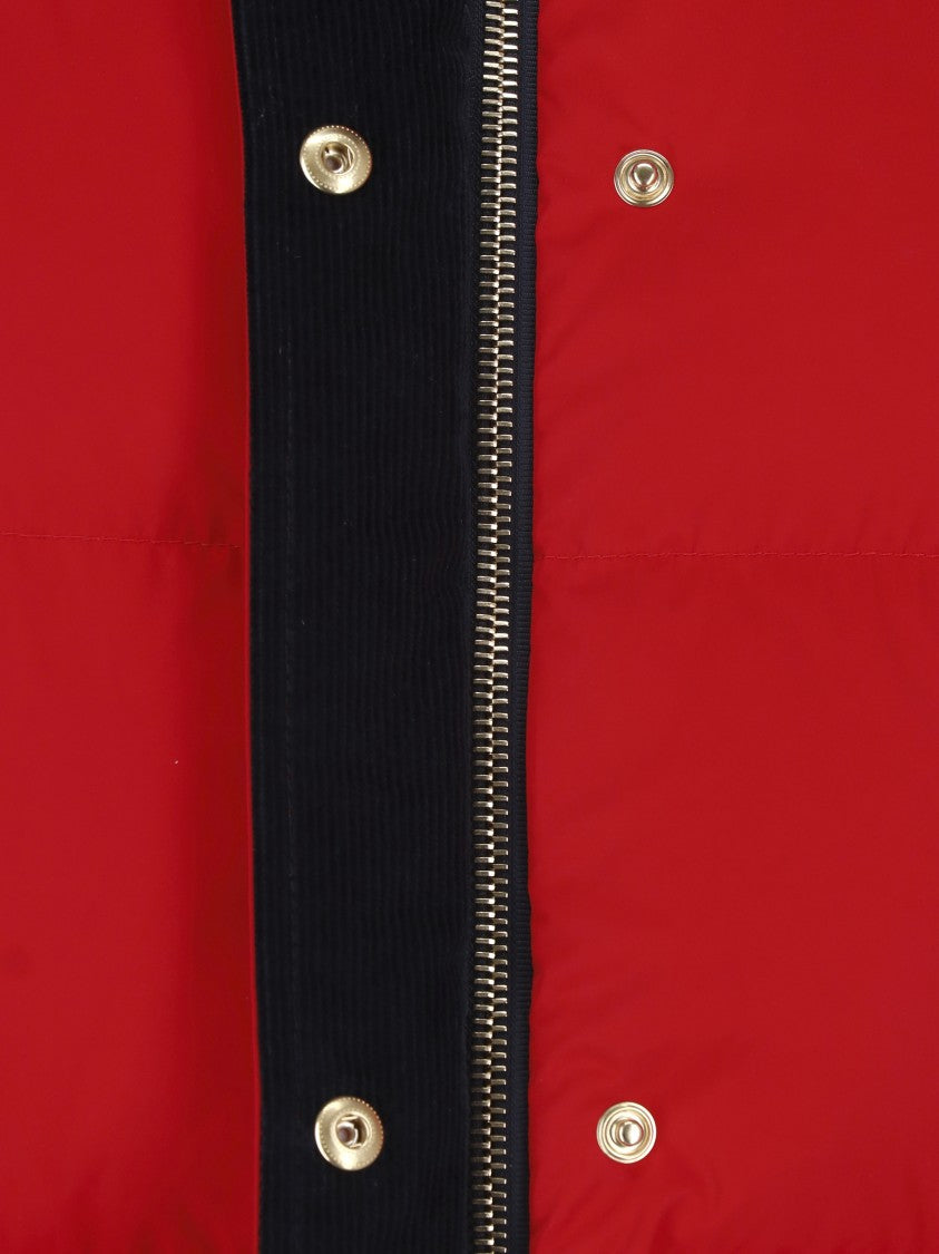 Thom Browne Blue Corduroy Reversible Cropped Jacket