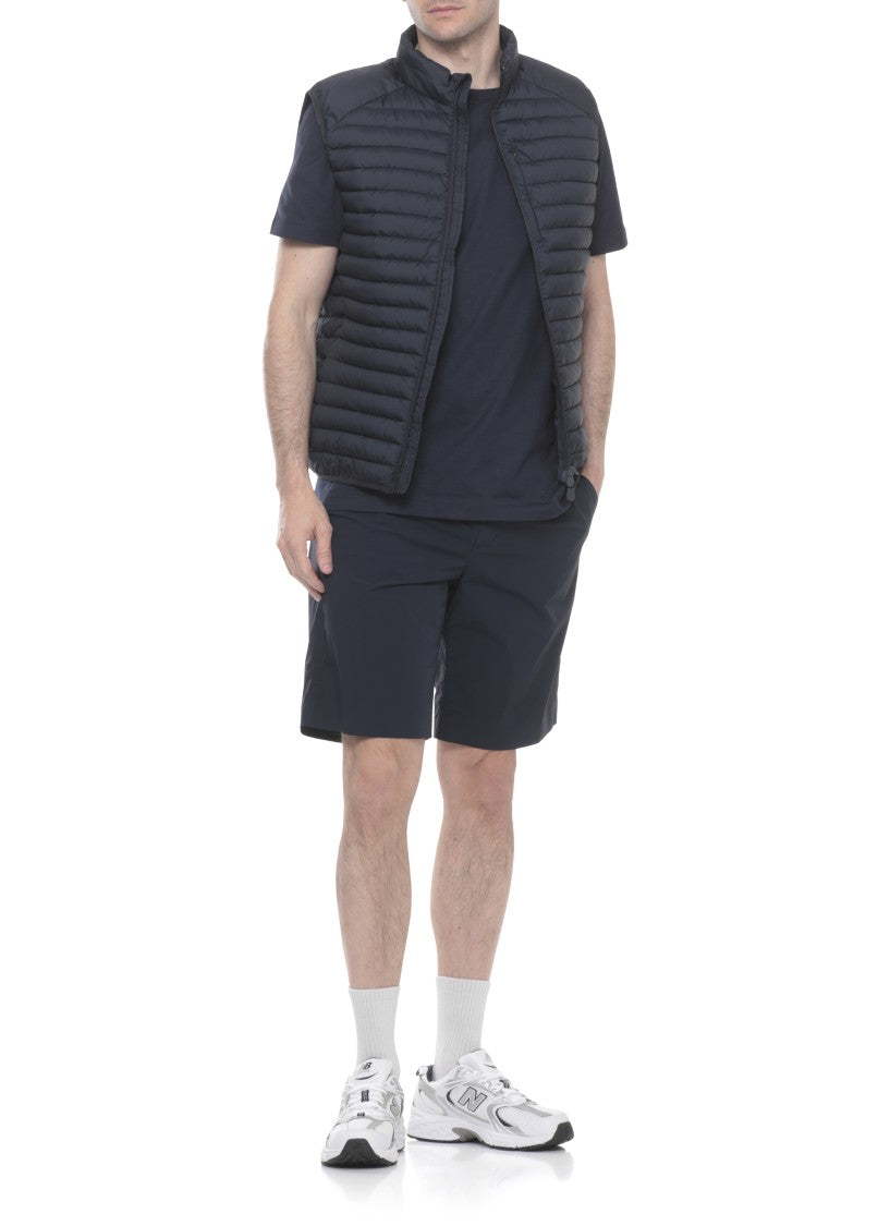 Save The Duck Blue Dave Padded Quilted Sleeveless Vest