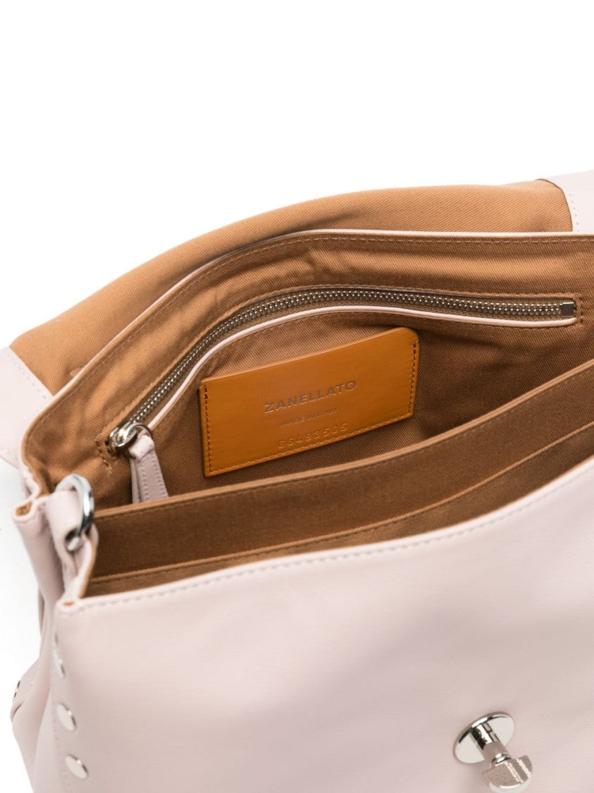 Zanellato Light Pink Silver-Tone Hardware Shoulder Bag