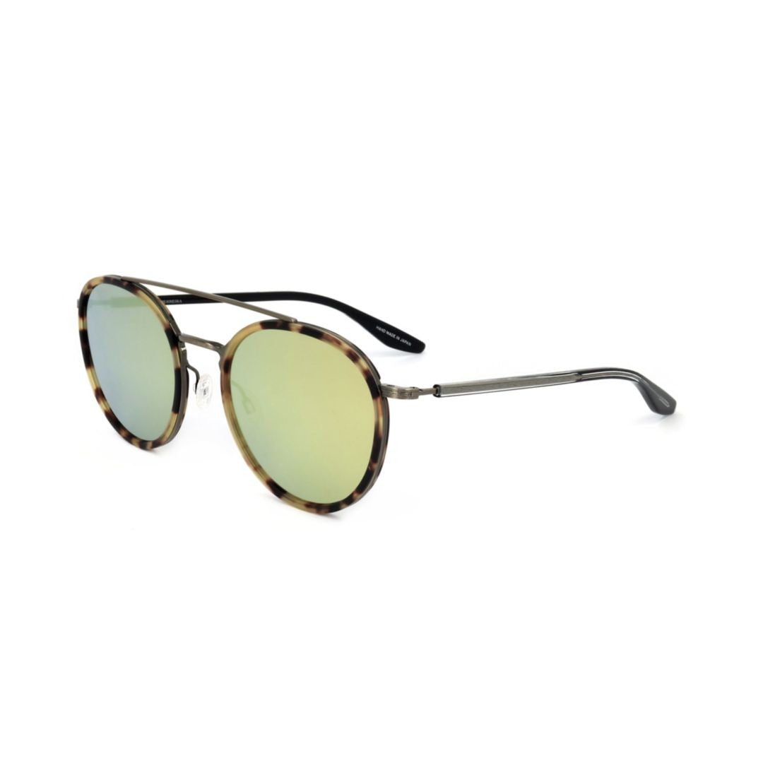 Barton Perreira Bp0020 560Bf Reflective Gold-Tinted Round Sunglasses With Tortoiseshell Frame