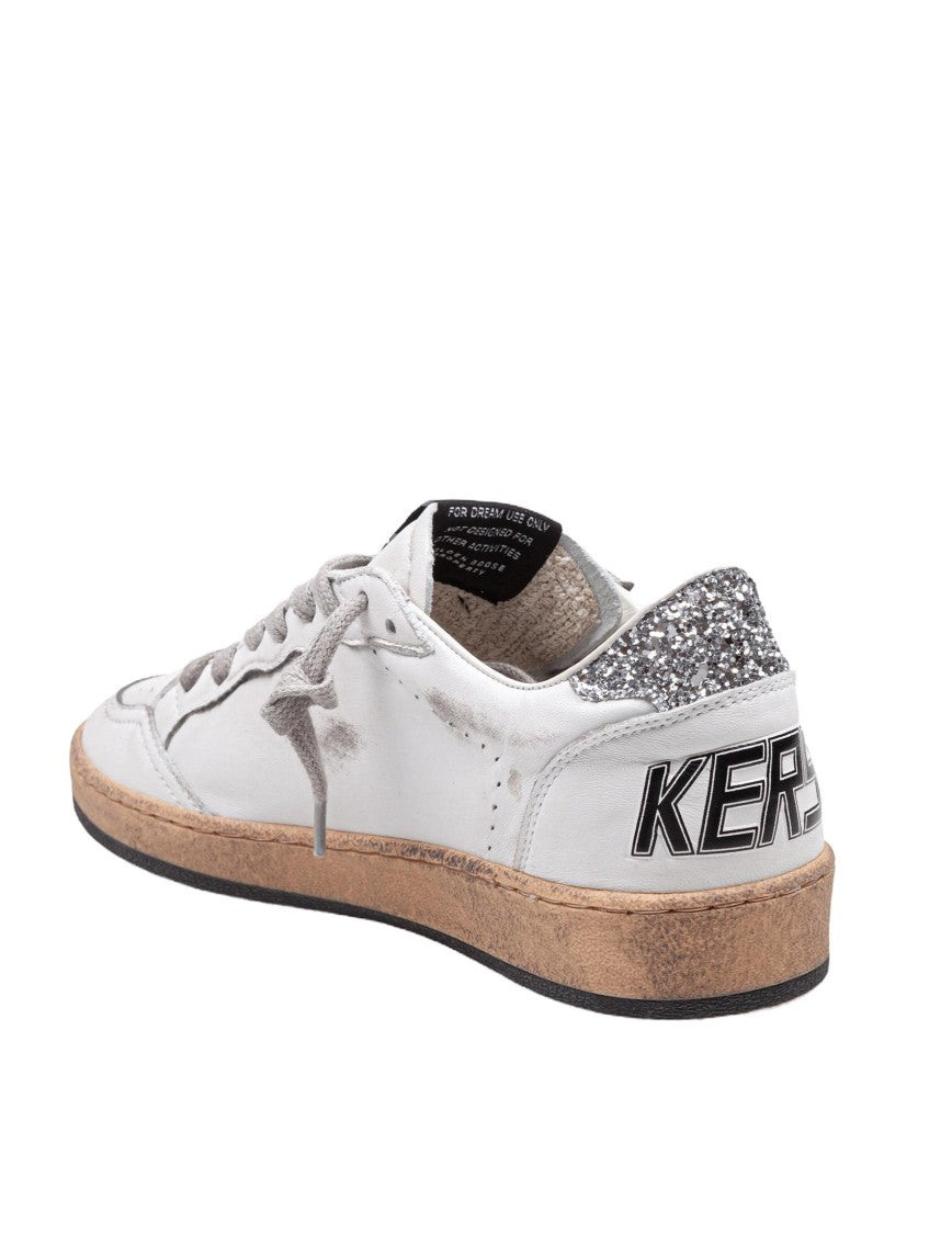 Golden Goose White Silver Ballstar Sneakers