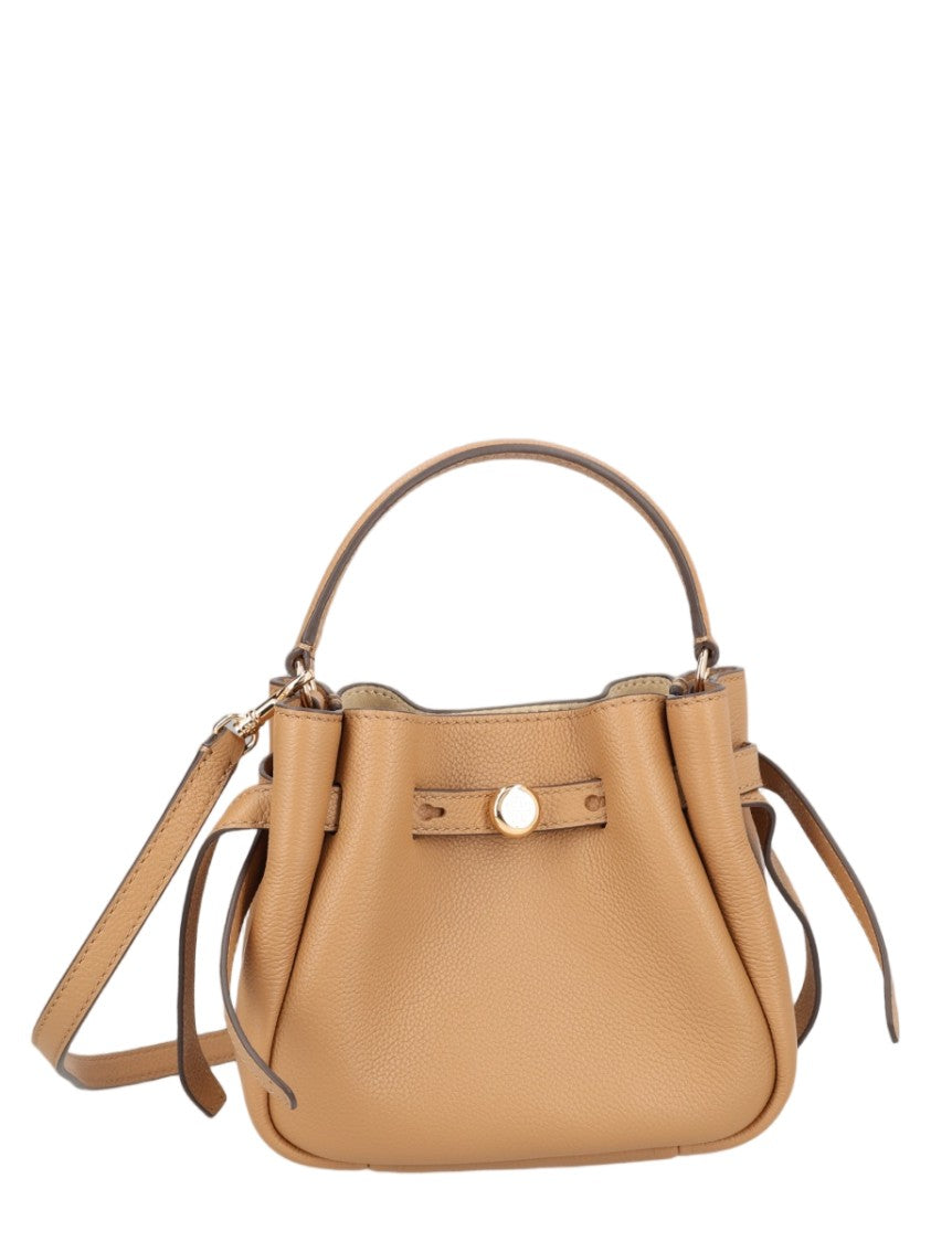 Tory Burch Textured Leather Shoulder Bag With Curved Silhouette