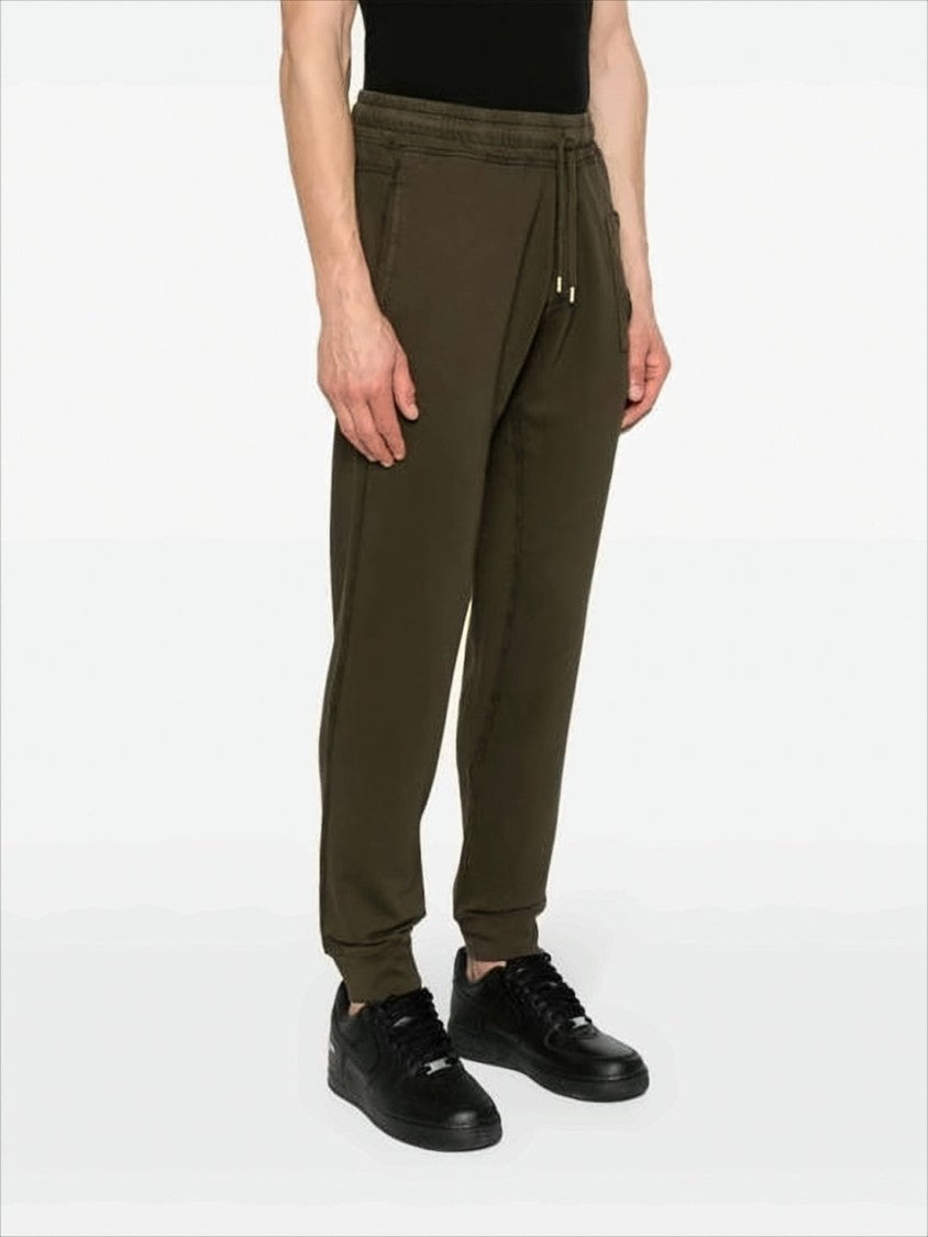 C.P. Company Relaxed Fit Brown Jogger Pants With Lens Detail